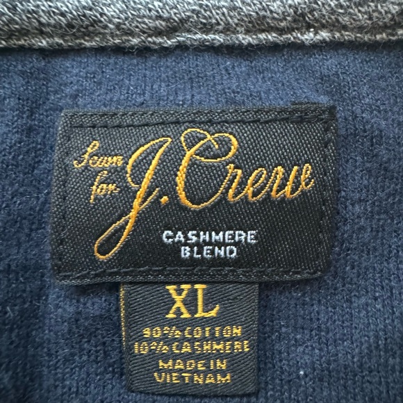 J. CREW Men’s Cotton-cashmere T-shirt, Navy Blue, size XL - Picture 3 of 3
